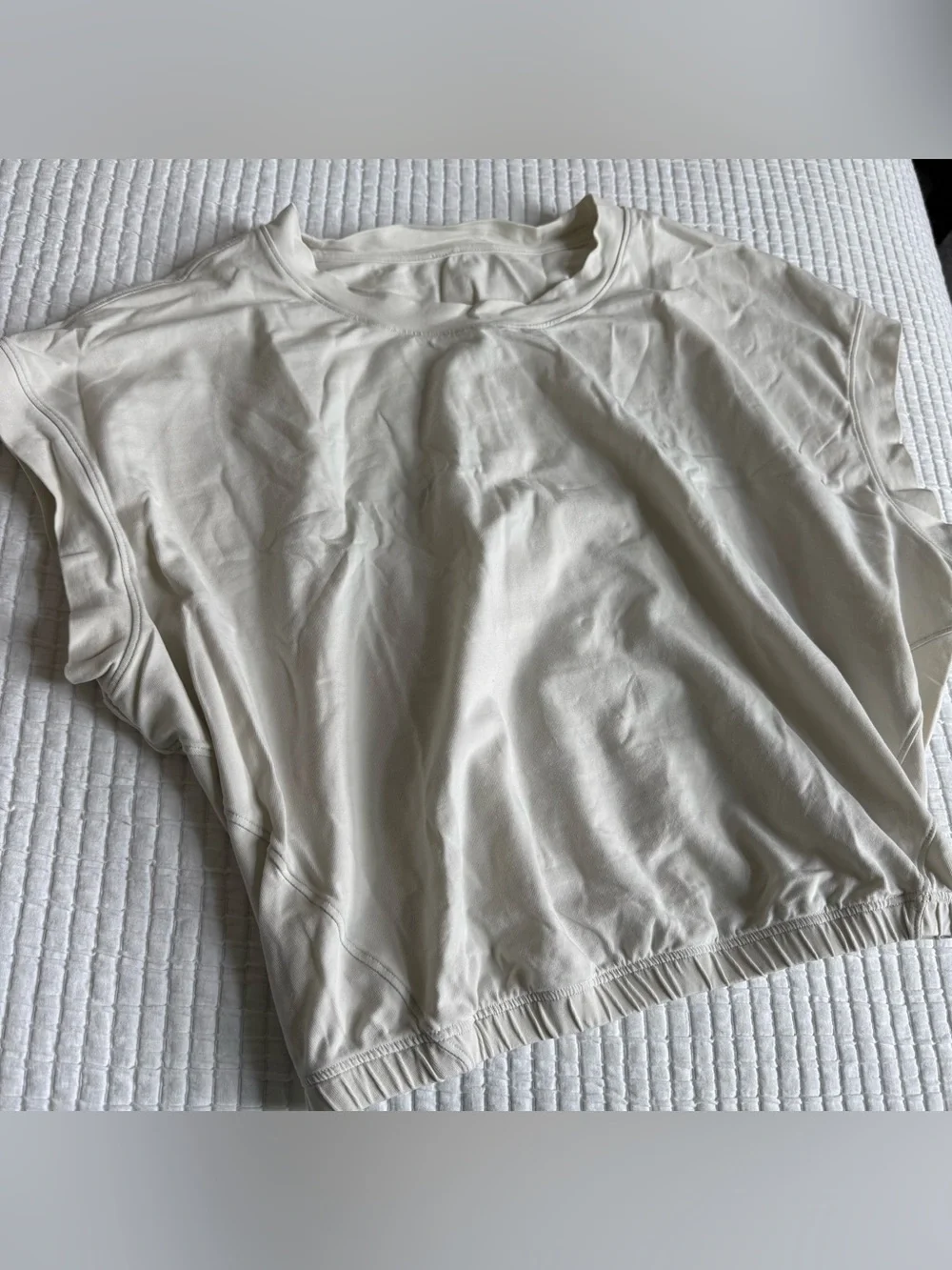 Lululemon Women’s Relaxed Crewneck Cap-Sleeve Top — Cream